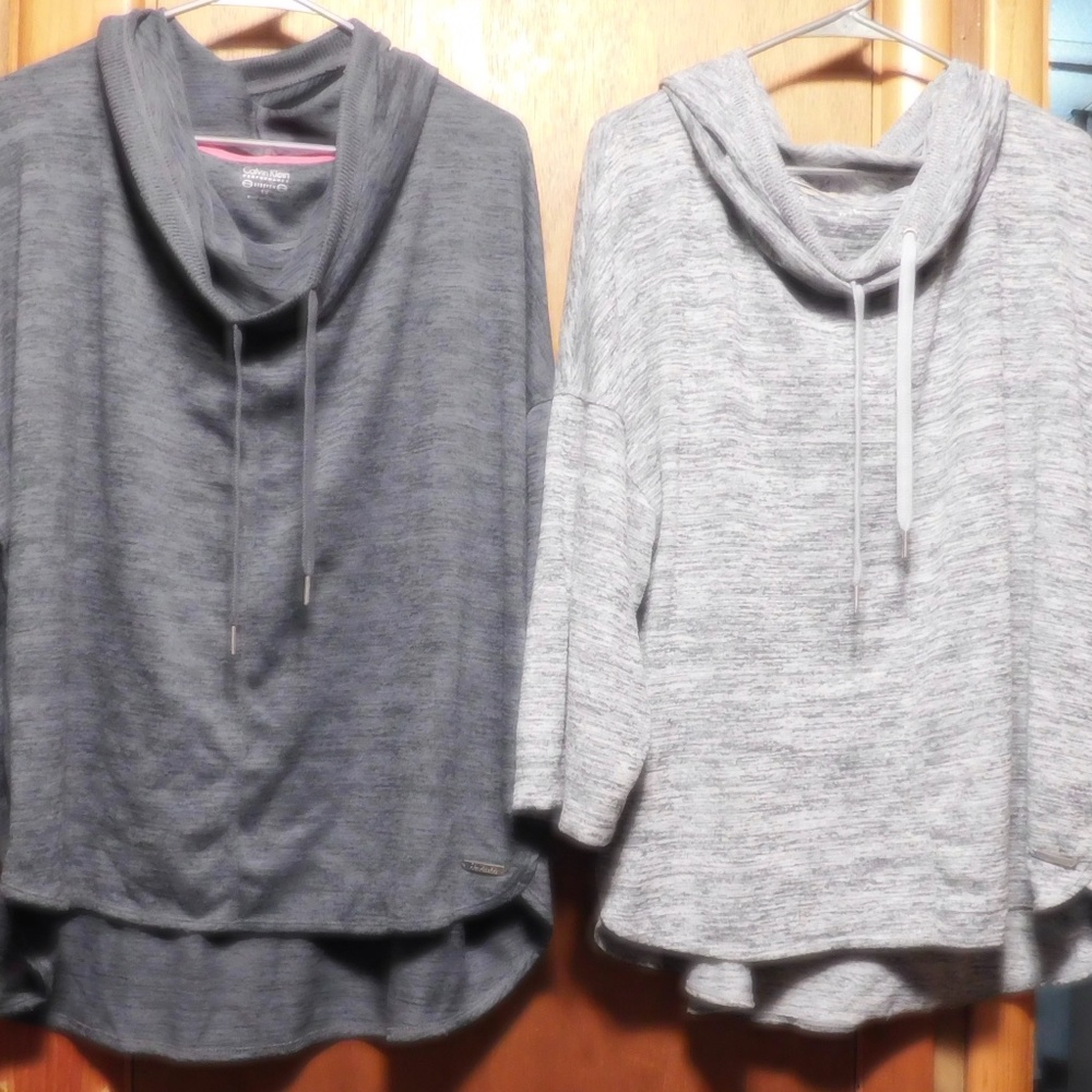 LOT OF 2 CALVIN KLEIN COWL NECK SHIRTS 3X